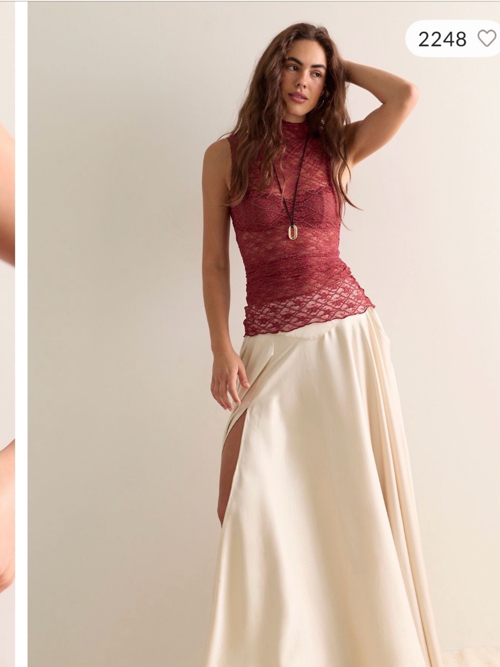 Free People Pretty Problem Mock Neck Tank - Rosewood